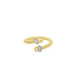 14KT YELLOW GOLD AND DIAMONDS TUBOGAS RING