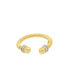 14KT YELLOW GOLD AND DIAMONDS TUBOGAS RING