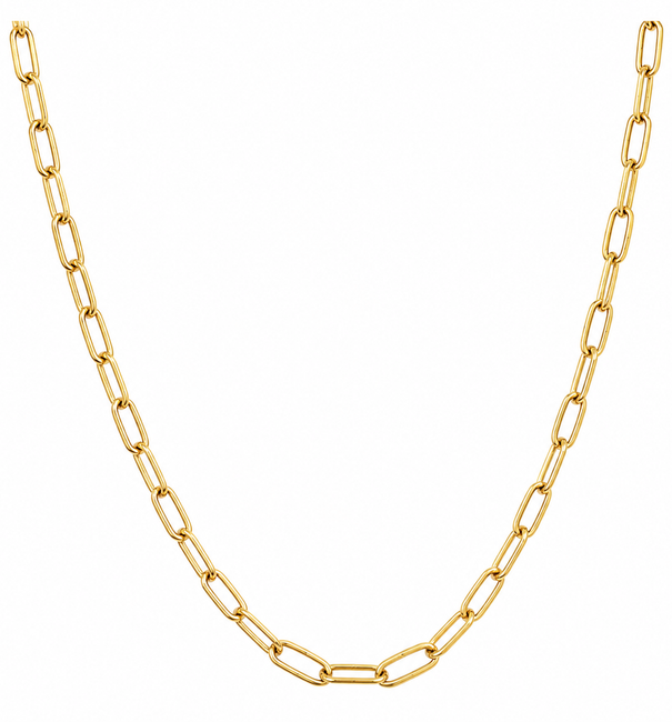 14KT GOLD FLAT PAPERCLIP NECKLACE