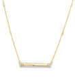 14KT YELLOW GOLD DIAMOND BAR NECKLACE