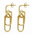14KT YELLOW GOLD PAPERCLIP EARRING