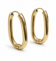 14KT YELLOW GOLD PAPERCLIP EARRING