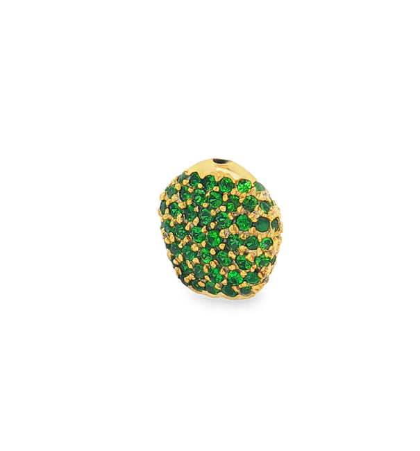 14KT YELLOW GOLD TSAVORITE BEAD CHARM