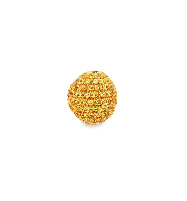 14KT GOLD YELLOW SAPPHIRE BEAD CHARM
