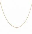 14KT TWO TONE DIAMOND CUT GOLD NECKLACE