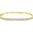 14KT YELLOW GOLD SQUARE BANGLE WITH DIAMONDS