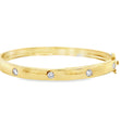 14KT YELLOW GOLD DIAMONDS BANGLE