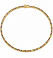 14KT YELLOW GOLD MULTI SAPPHIRE BRACELET