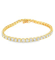 14KT YELLOW GOLD DIAMONDS TENNIS BRACELET (7.00 CTS)