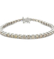14KT GOLD CHAMPAGNE DIAMONDS TENNIS BRACELET 10.00 CTS