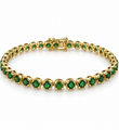 14KT GOLD EMERALD BUTTERCUP BRACELET 4.00 CTS.