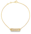 18KT GOLD DIAMOND BAR CHAIN BRACELET