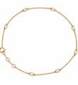 14KT GOLD BAGUETTE DIAMOND STATION BRACELET
