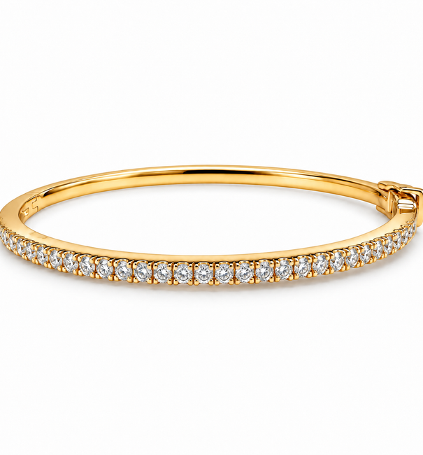 14KT GOLD DIAMOND BANGLE