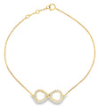 18KT GOLD DIAMOND INFINITY CHAIN BRACELET