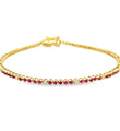 14KT GOLD DIAMOND AND RUBY BRACELET