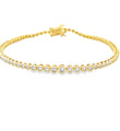 14KT YELLOW GOLD BEZELED DIAMONDS BRACELET
