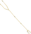 14KT YELLOW GOLD DIAMONDS HAND CHAIN