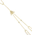 14KT YELLOW GOLD DIAMONDS HAND CHAIN