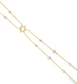 14KT YELLOW GOLD DIAMONDS HAND CHAIN