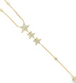 14KT YELLOW GOLD DIAMONDS HAND CHAIN