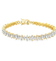 14KT YELLOW GOLD MARQUISE DIAMONDS BRACELET