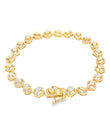 14KT YELLOW GOLD DIAMOND HALO BRACELET