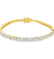 14KT YELLOW GOLD MARQUISE DIAMONDS BRACELET