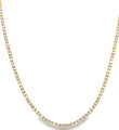 14KT YELLOW GOLD DIAMOND 4 PRONG TENNIS NECKLACE