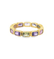 18KT YELLOW GOLD MULTI SAPPHIRE RING