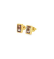 14K YELLOW GOLD TOURMALINE STUD EARRING