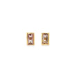 14K YELLOW GOLD TOURMALINE STUD EARRING