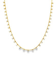 14KT YELLOW GOLD DIAMOND DANGLING NECKLACE