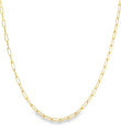 14KT GOLD FLAT PAPERCLIP NECKLACE