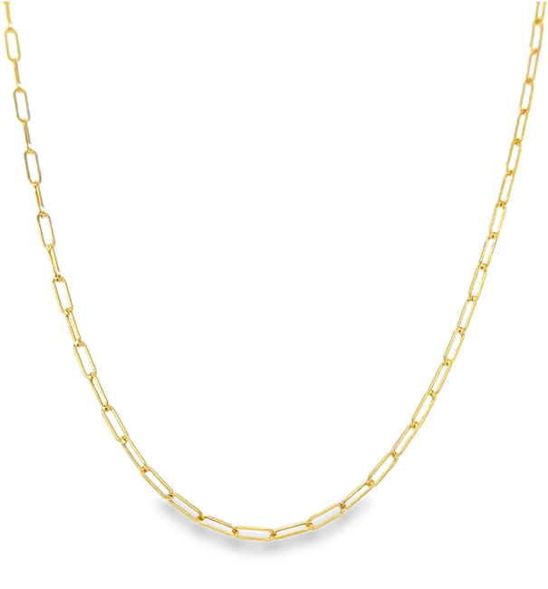 14KT GOLD FLAT PAPERCLIP NECKLACE