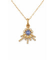 14KT GOLD TANZANITE PENDANT WITH DIAMONDS