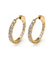 14KT GOLD DIAMOND HUGGIES EARRING