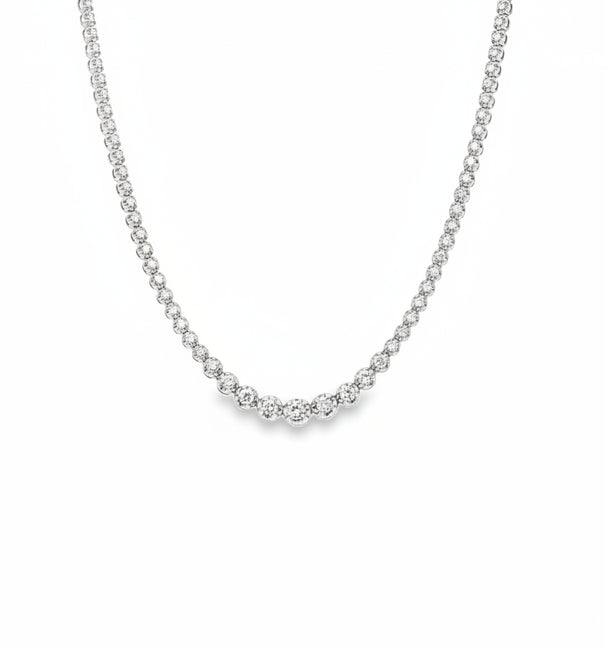 14KT GOLD DIAMONDS BUTTERCUP GRADUATED NECKLACE