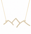 14KT YELLOW GOLD DIAMOND MOUNTAIN NECKLACE