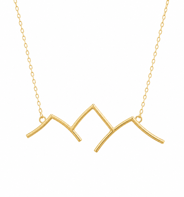 14KT YELLOW GOLD MOUNTAIN NECKLACE