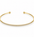 14KT GOLD DIAMOND CUFF BANGLE
