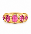 14KT YELLOW GOLD PINK TOURMALINE STYLE RING