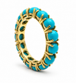 14KT YELLOW GOLD TURQUOISE RING