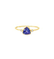 14KT YELLOW GOLD TANZANITE AND DIAMOND RING