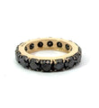 14KT YELLOW GOLD BLACK DIAMOND RING