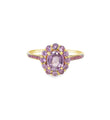 14KT YELLOW GOLD RING WITH PINK SAPPHIRE