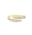 14KT YELLOW GOLD DIAMOND OPEN BYPASS RING