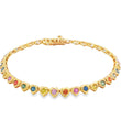 14KT GOLD MULTI SAPPHIRE BRACELET