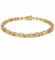 14KT YELLOW GOLD FANCY SHAPE YELLOW DIAMOND BRACELET