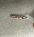 14KT YELLOW GOLD PINK SAPPHIRE DROP PENDANT